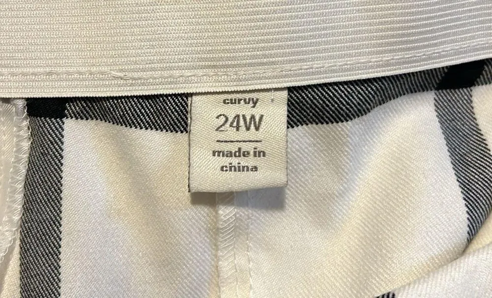 NWT Cato Curvy Fuller Hip And Thigh Trousers White & Black Q51 - Image 3