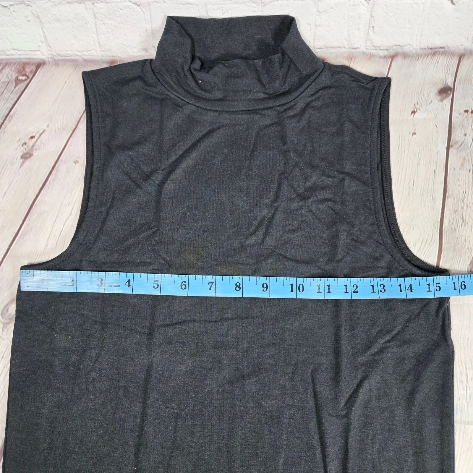 J. Crew Factory Sleeveless Mockneck‎ Tank Top Black M BS206 NWT Size M - Image 6