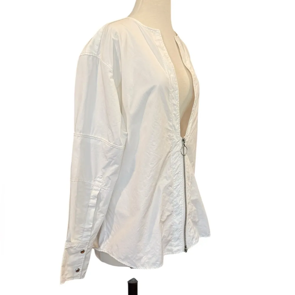 Marine Serre Jacket Lightweight 1/2 Zip Up 100% Cotton Minimalist Large - Image 2