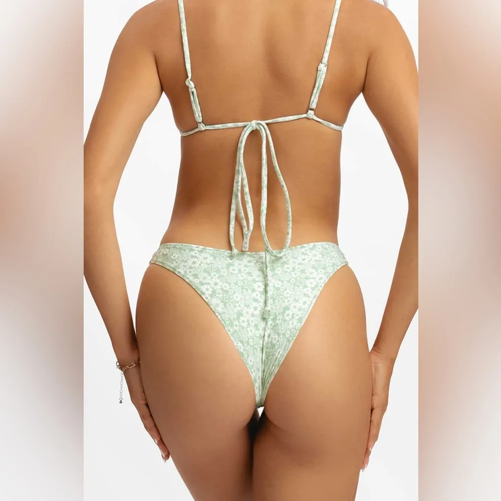 Blackbough Bikini Set Lana Side-Ring Cheeky Bottoms 
Mint Green Blossom - Image 5