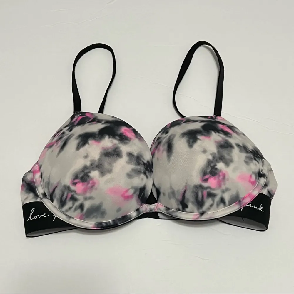 PINK Victoria's Secret Wear Everywhere Super Push Up Tie Dye Bra 32C - Image 3