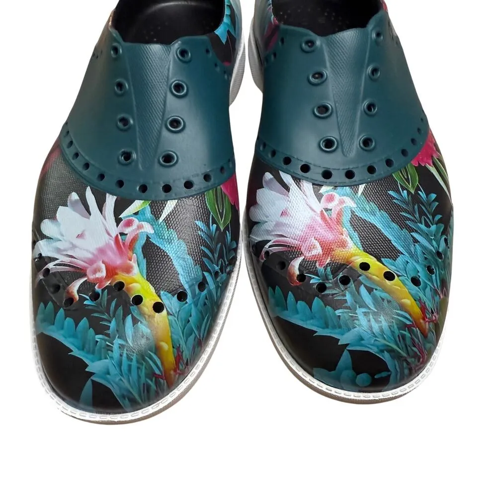 Biion Women's Spikeless Golf Shoes Jungle Night Print Black Blue Size 7 - Image 7