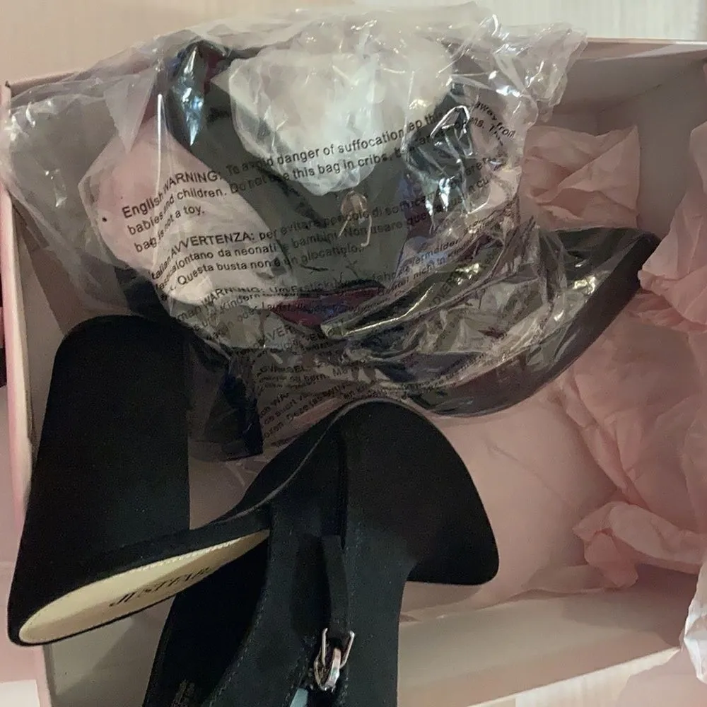 JustFab Women’s booties size 10, suede, Black‎ - Image 9