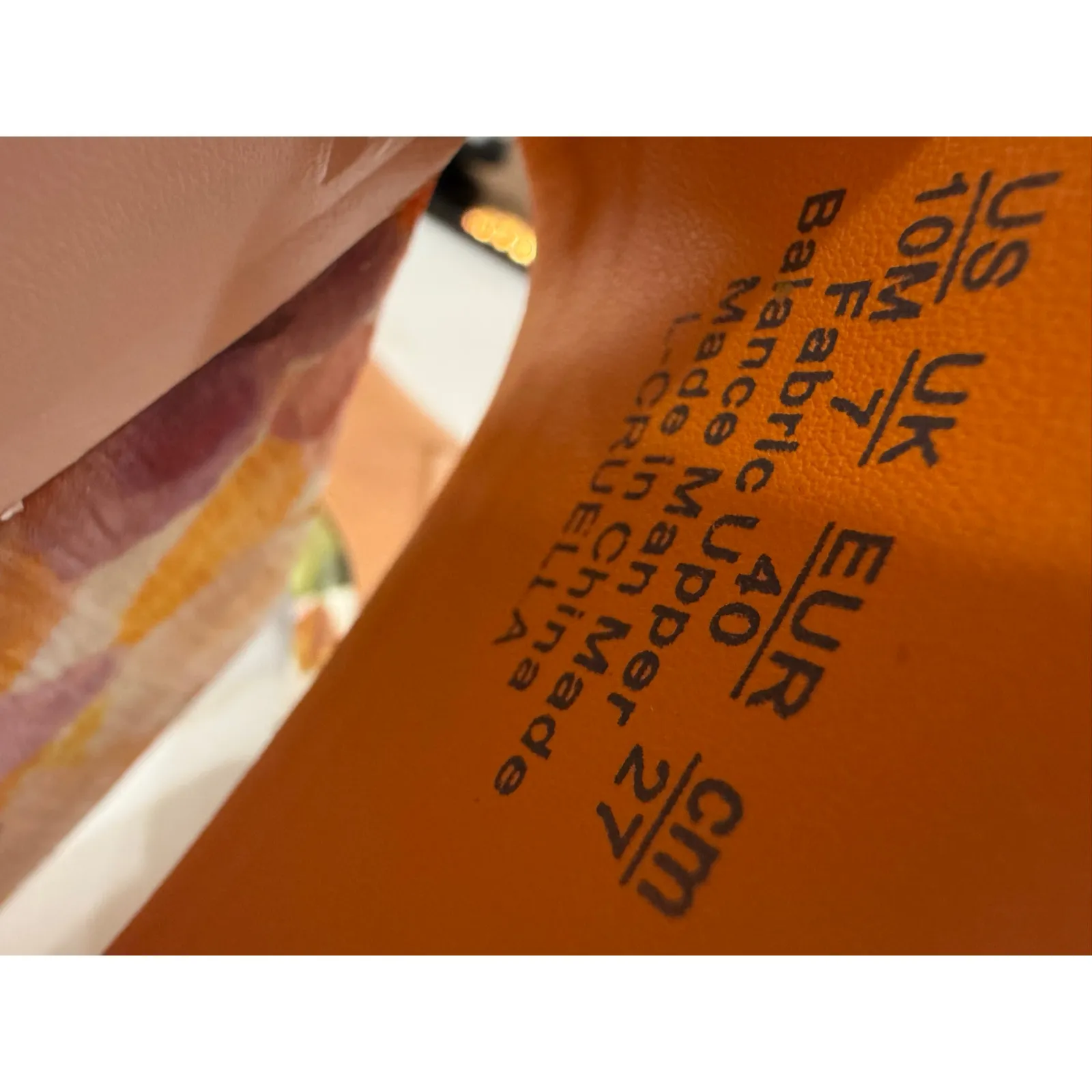 Franco Sarto Floral Block Heel Slide Sandals Orange Multicolor Size 10M - Image 7