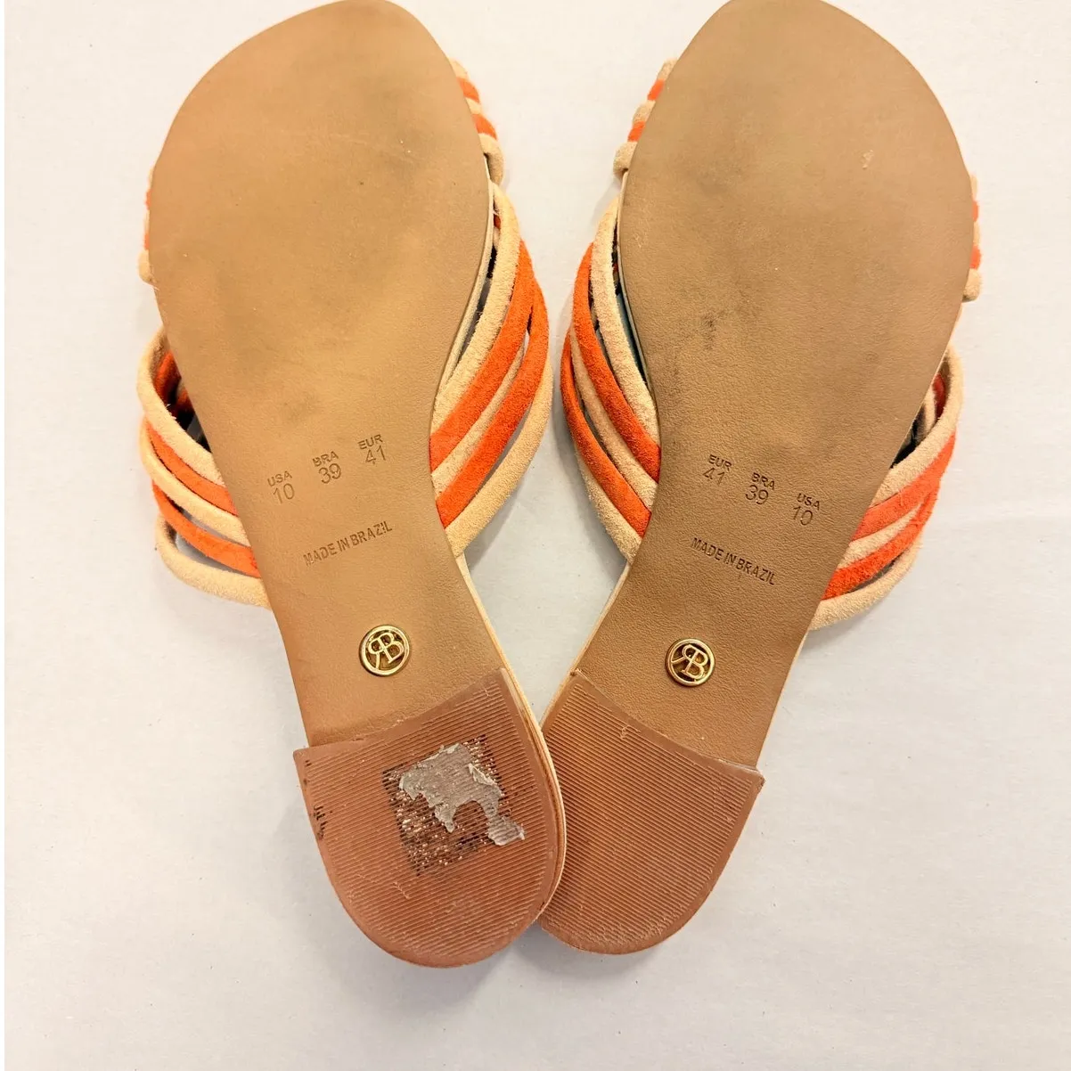 Anthropologie Raphaella Booz Cross Band Slide Sandals US 10 Fall Regina George‎ - Image 3