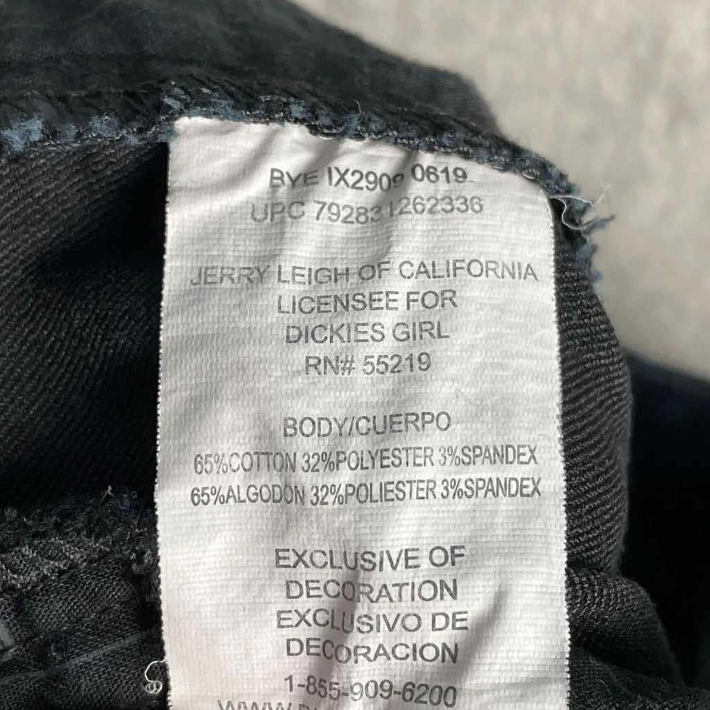 Dickies Flex Worker Skinny Pants Womens 3/26 Black Cotton Blend Stretch Workwear - Image 8