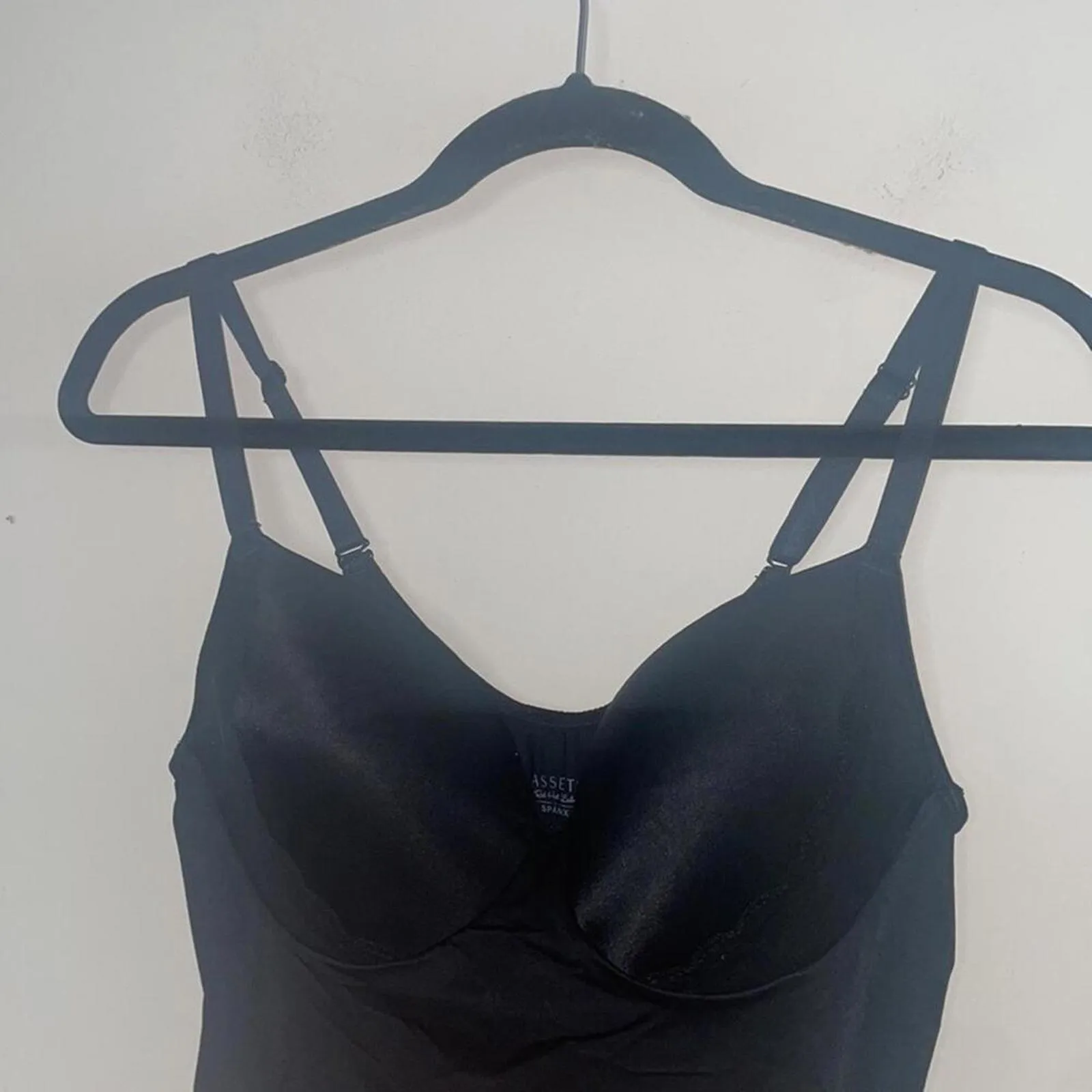 Spanx assets red hot label black bra spaghetti strap shape wear dress Size L - Image 5