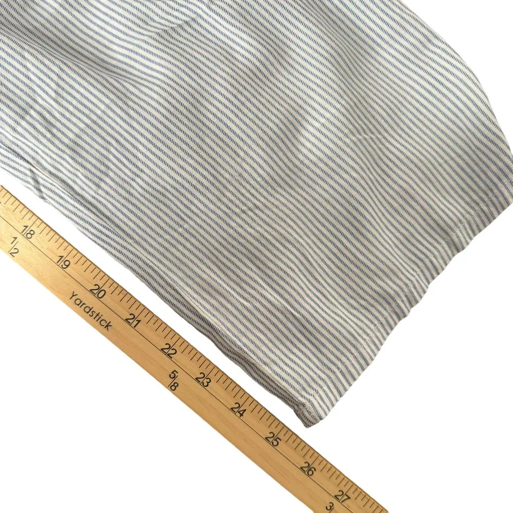 Japna Embroidered Blue Striped‎ Jumpsuit Smocked BOHO Chic Resortwear Size S - Image 9