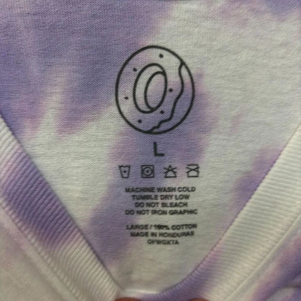 Oddfuture embroidered long sleeve tie dye rap Tshirt size large - Image 4