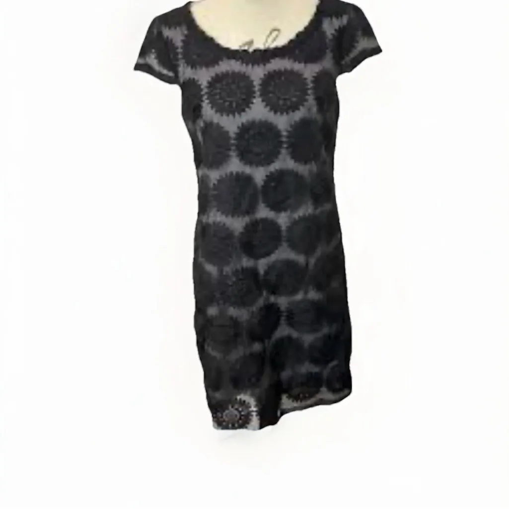 Vintage Betsey Johnson Floral Lace Overlay Dress Y2K 90’s Embroidered grunge 4 - Image 3