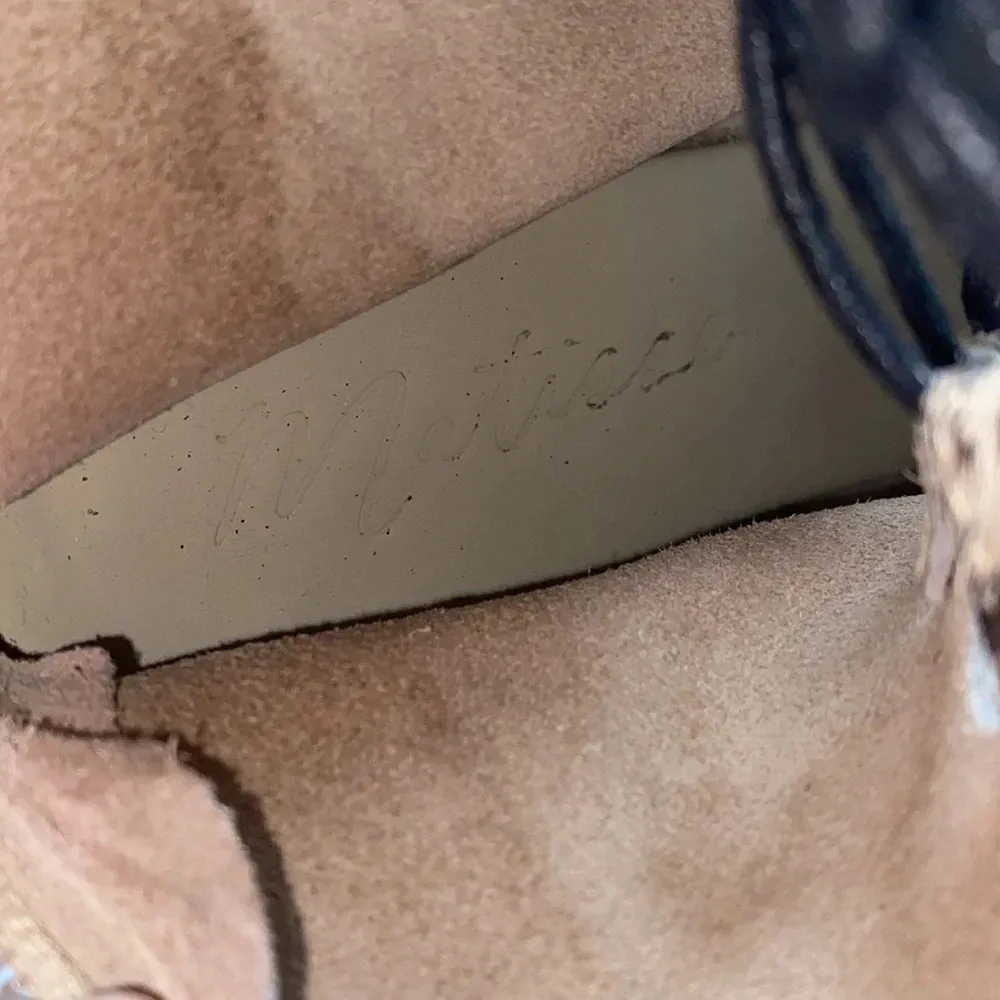 Matisse Exotic Sandal with Calf Hair in White‎ & Black Animal Print Lace Up Shoe Size 7.5 - Image 10