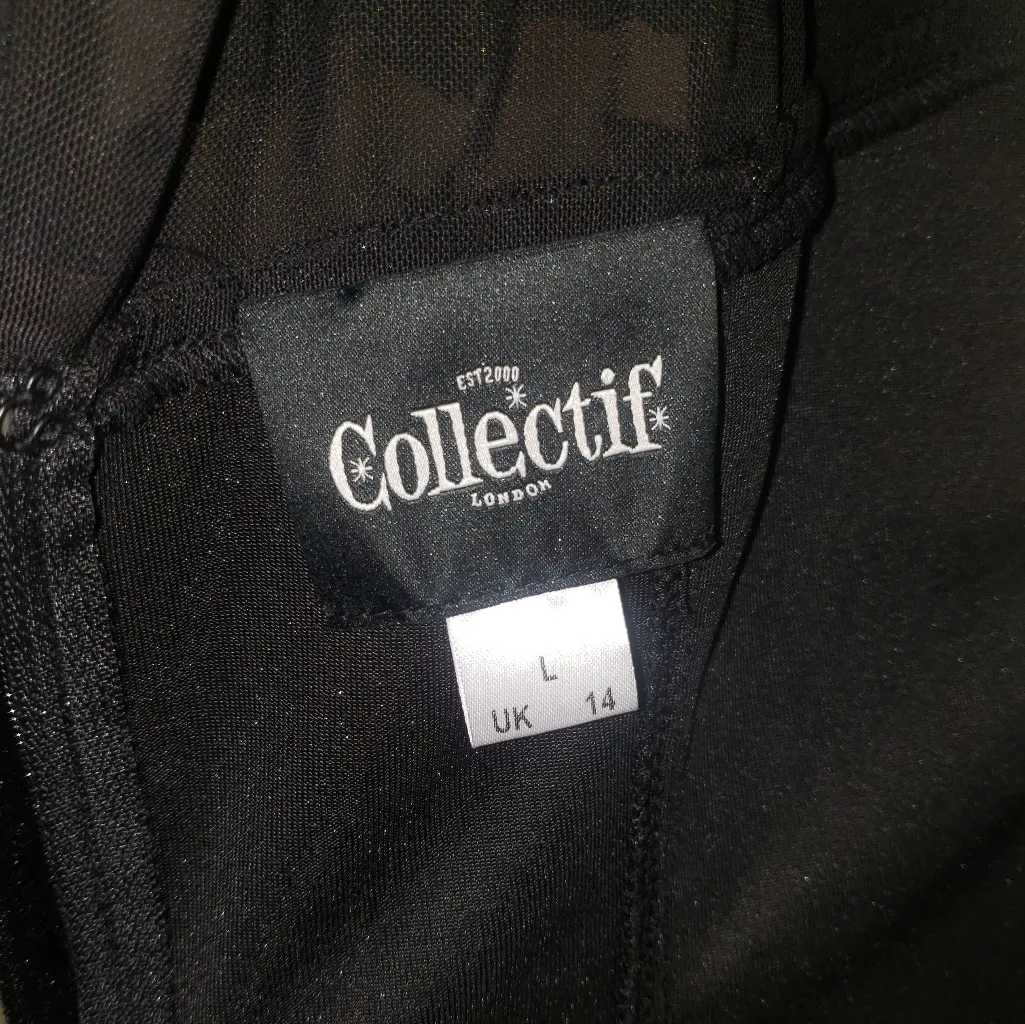 Sold Out Rare Collectif Black Velvet Bat Rooey Pencil Dress Size L Size L - Image 8