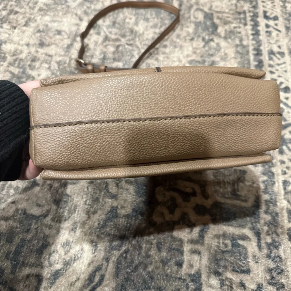 Ellen tracy Tan brown Leather Crossbody Bag - Image 4