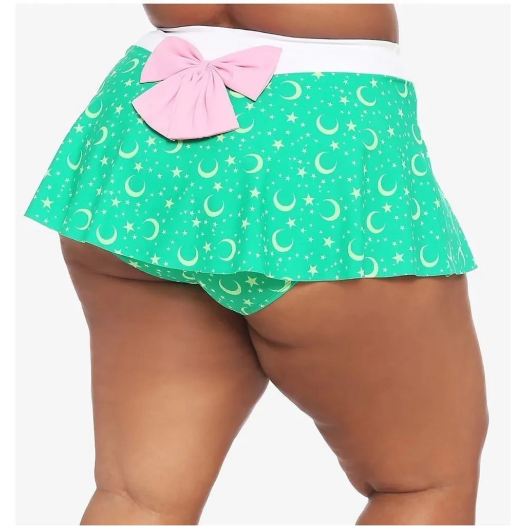 Sailor Moon Sailor Jupiter Cosplay Skirted Swim Bottoms Plus Size 2 Anime Kawaii - Image 2