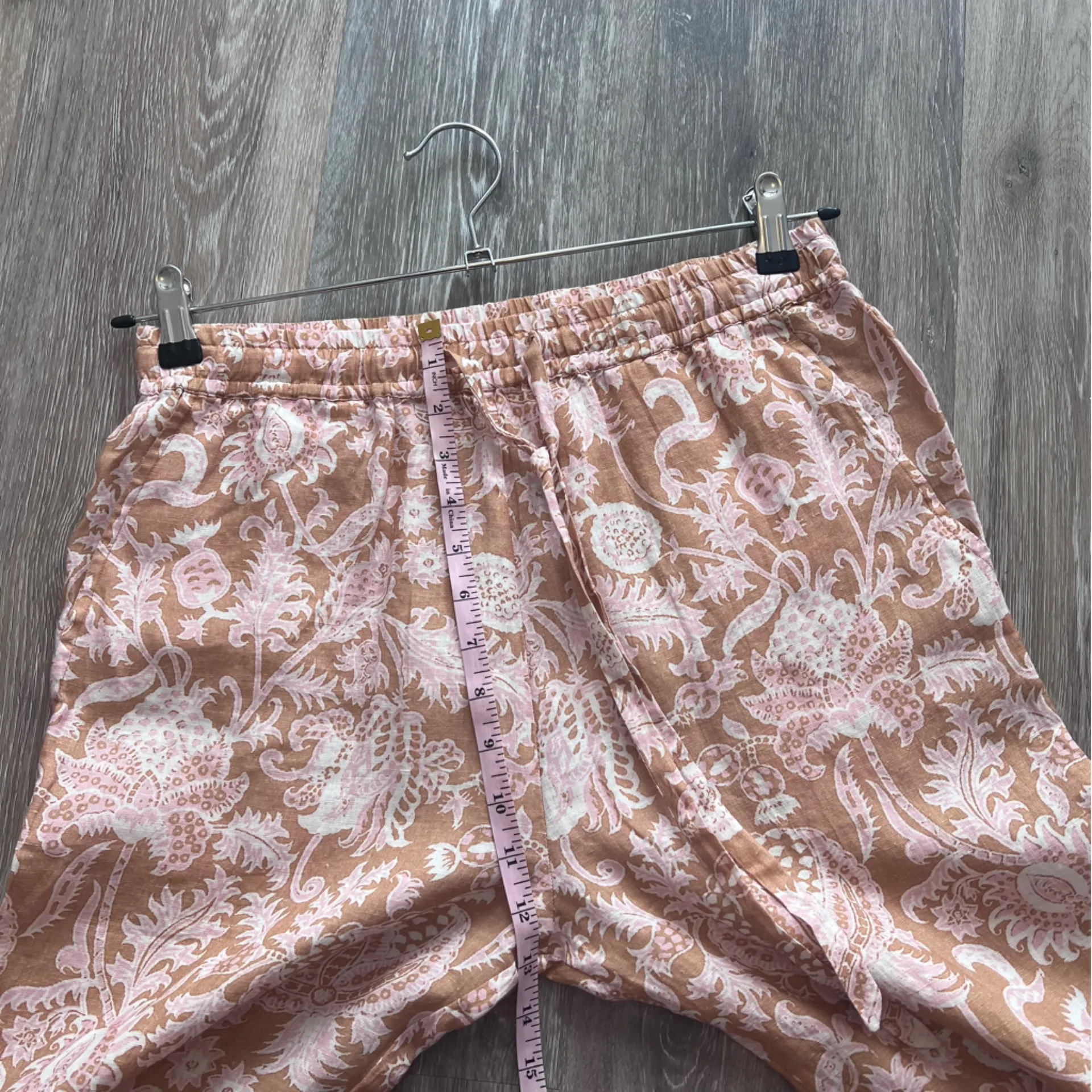 NWT roller rabbit 100% linen Amanda sage pant in‎ camel - Image 7