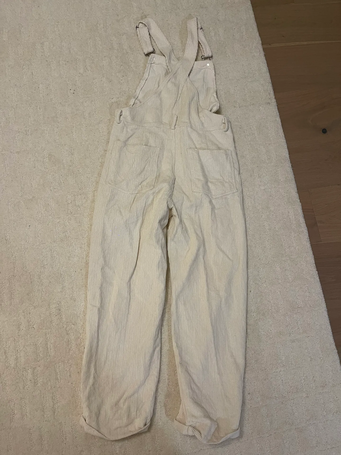 Boutique Cream Overalls Tan Size M - Image 4