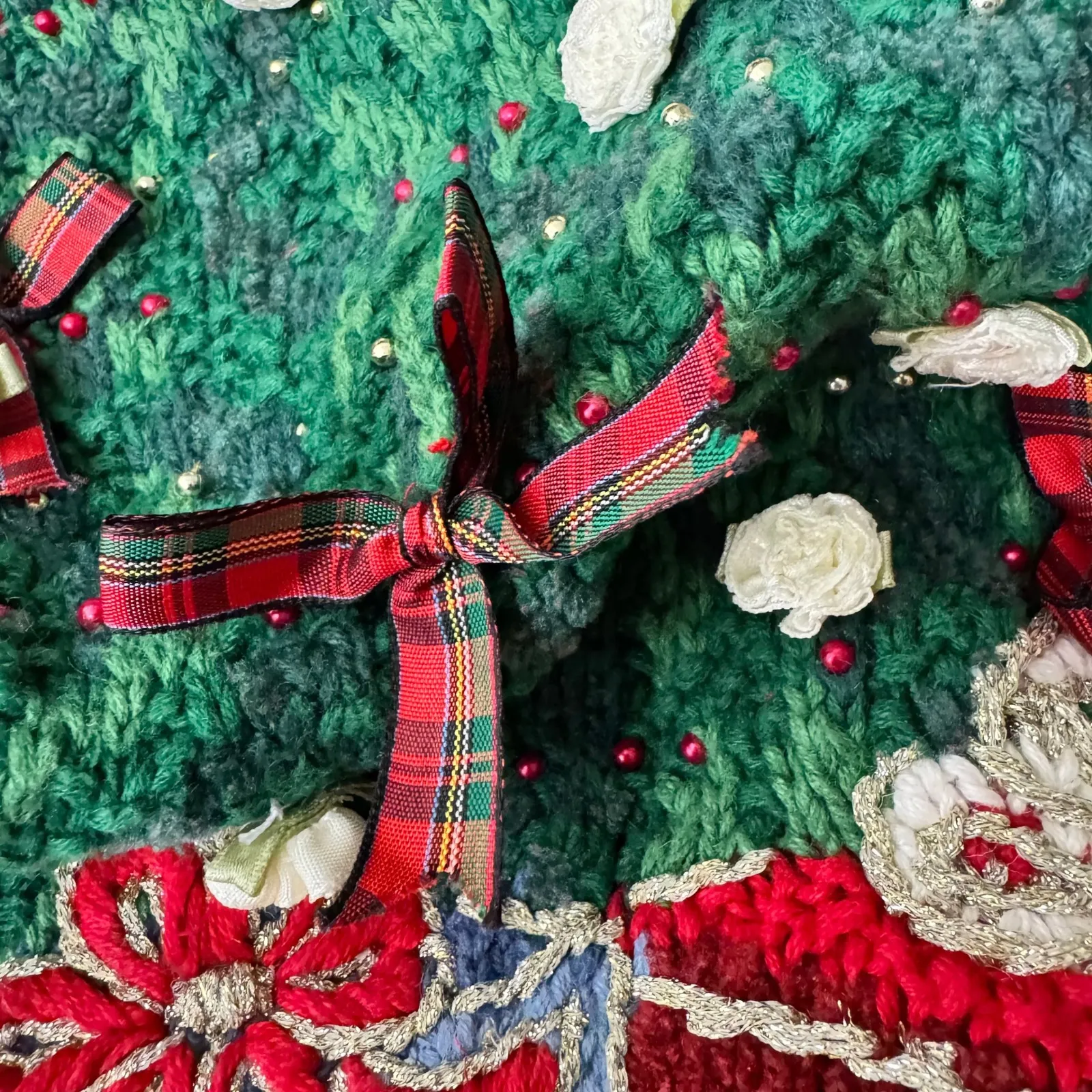 Tiara International Red Christmas Tree Sweater Womens Size S Ugly Sweater - Image 2