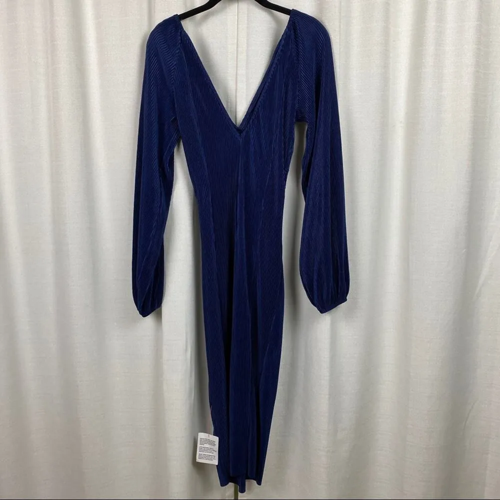 ASOS Maternity Blue V Neck Body Con Dress Sz.10 NWT - Image 9