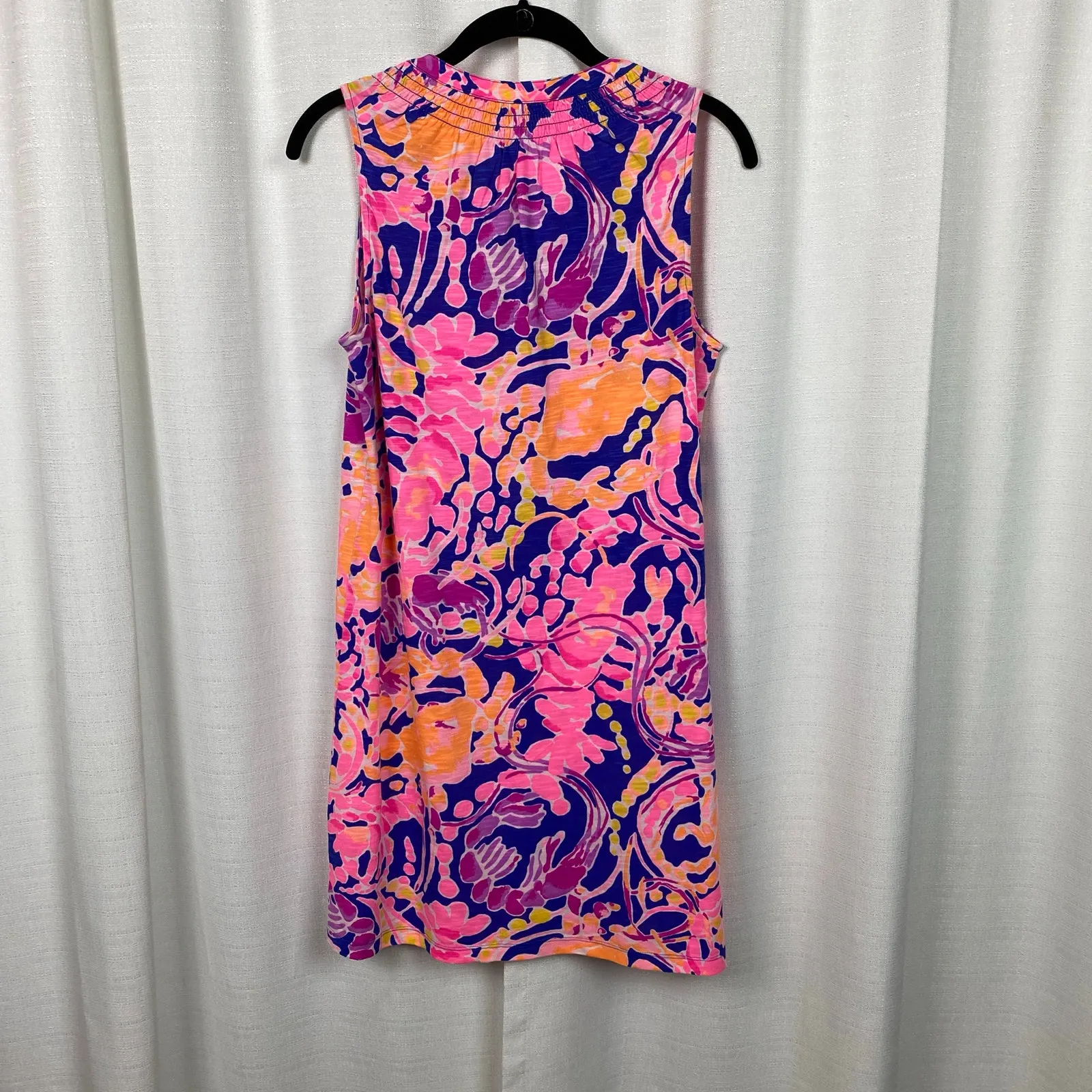 Lilly Pulitzer Blue&Pink Lobster Shrimp Essie Shift Mini Dress Sz.S - Image 9