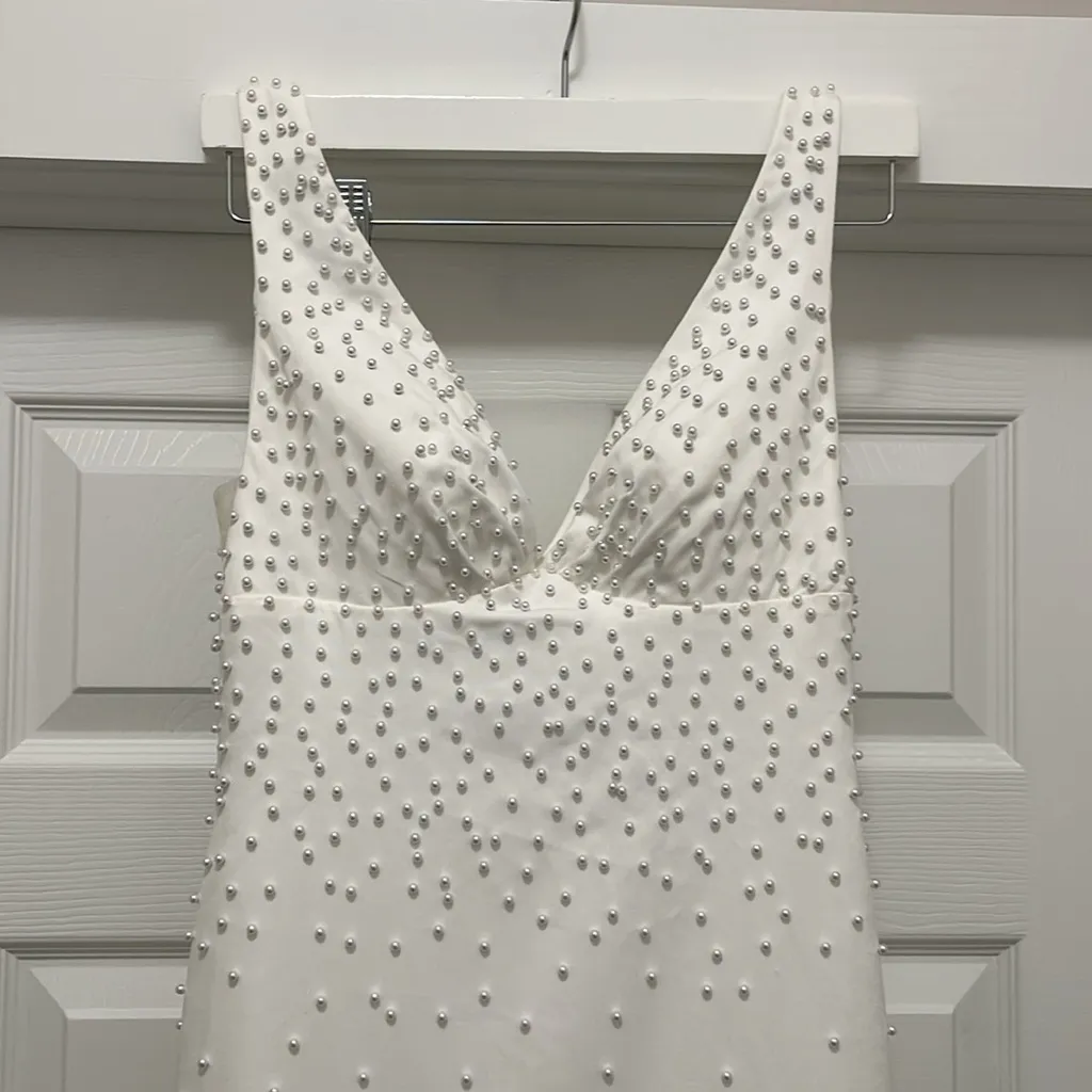 White Pearl Mermaid Gown - Image 6