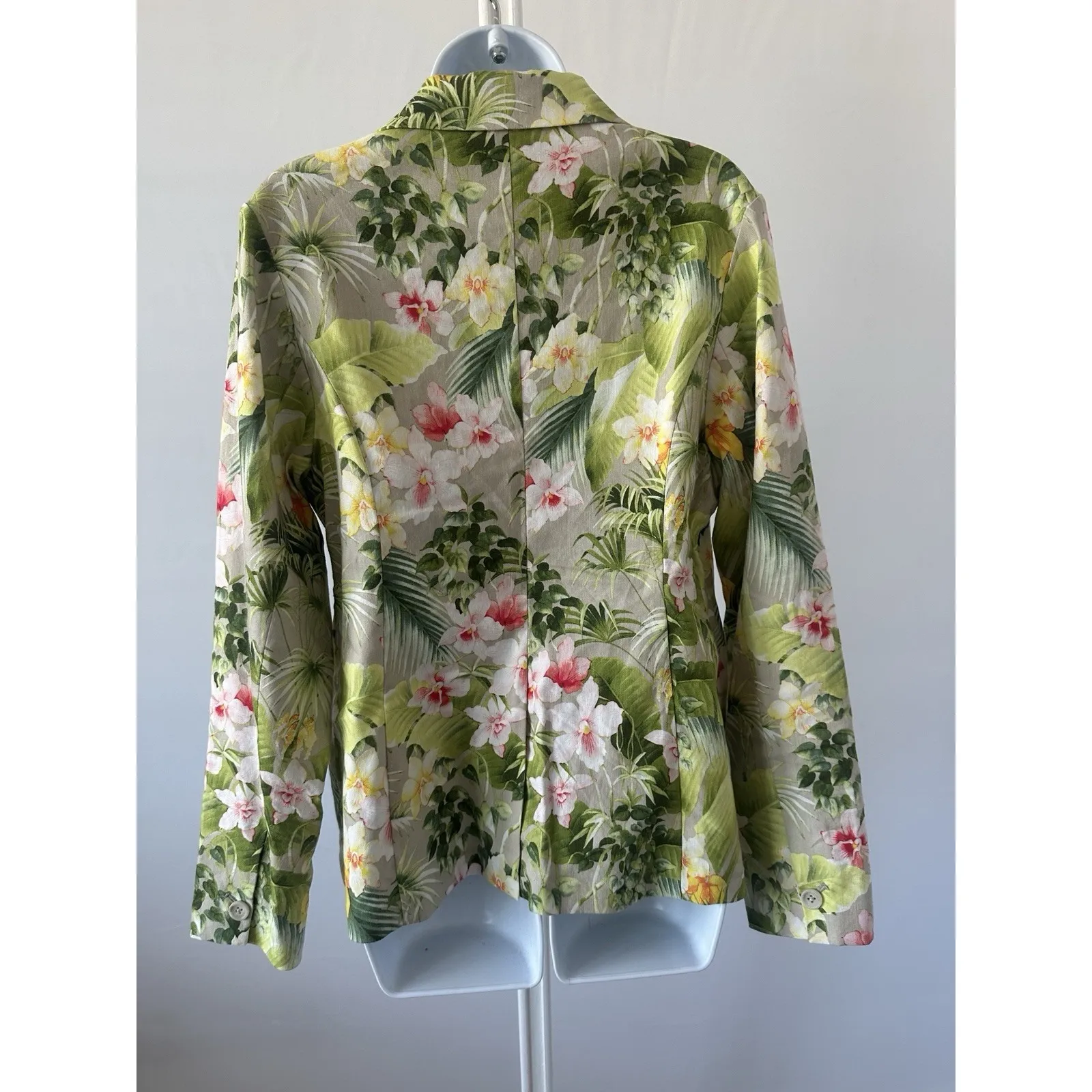 Tommy Bahama Flora Riviera Paloma Coast Floral Blazer, Sz: M Linen Blend (b13) - Image 3