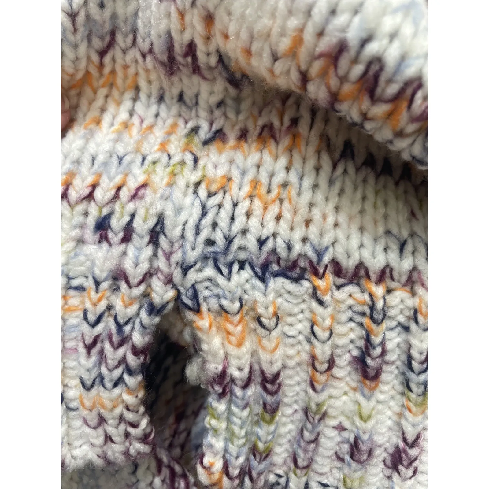 Loft Women's Xl Colorful Sweater Long Sleeve With Side Slits Very Beachy‎ soft - Image 5