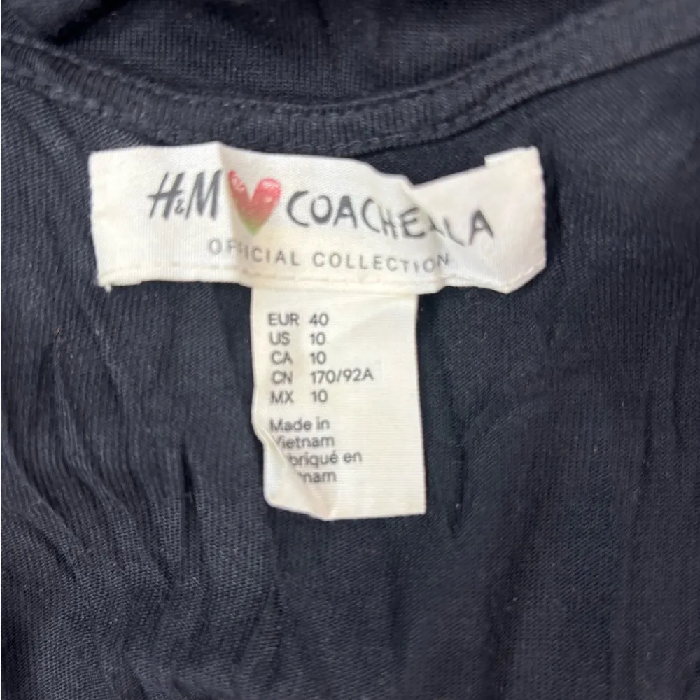 H&M Coachella 10 M Black Tank Sleeveless String Section Resort Maxi Dress - Image 6