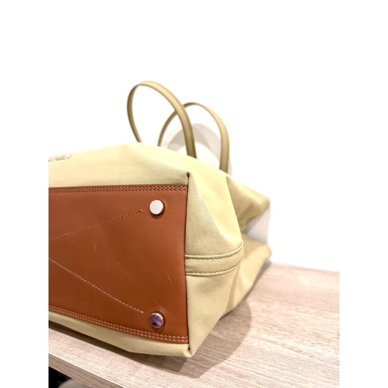 Bimba Y Lola Large Gabardine Chihuahua Shopper Tote Bag Natural - Image 7