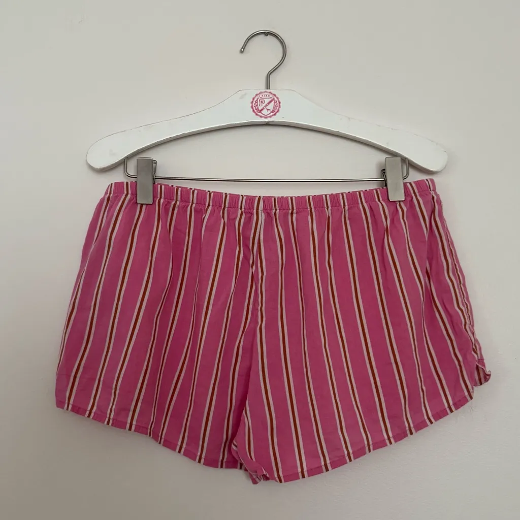 Aerie Striped Boxer Sleep Short in Pink Stripes - Image 3