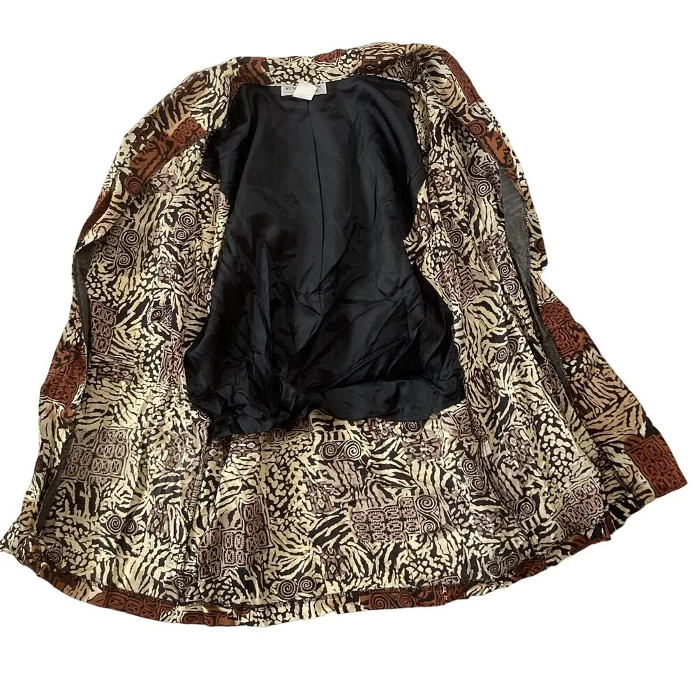 Vintage Kensington Square Single Button Blazer Brown - Image 8