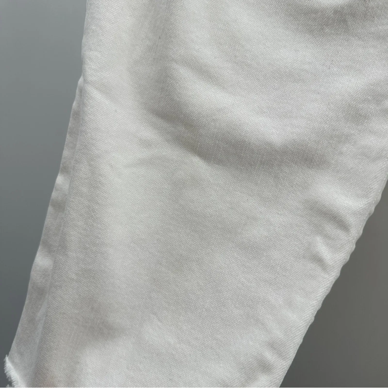 Madewell‎ The Perfect Vintage Crop Jeans in Tile White: Raw-Hem Edition Sz 31 - Image 12