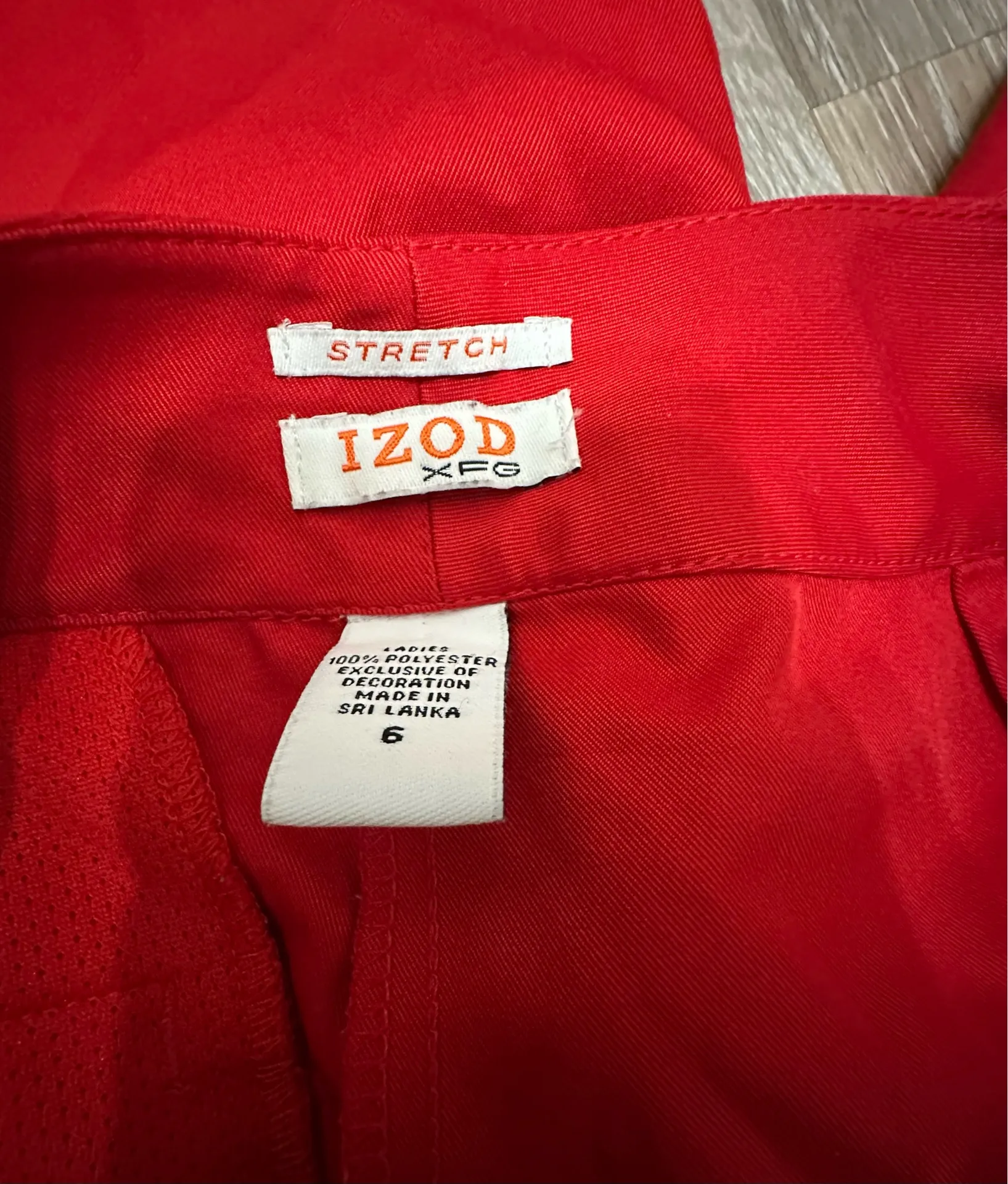 Izod Stretch Red Pants are a size 6. - Image 5