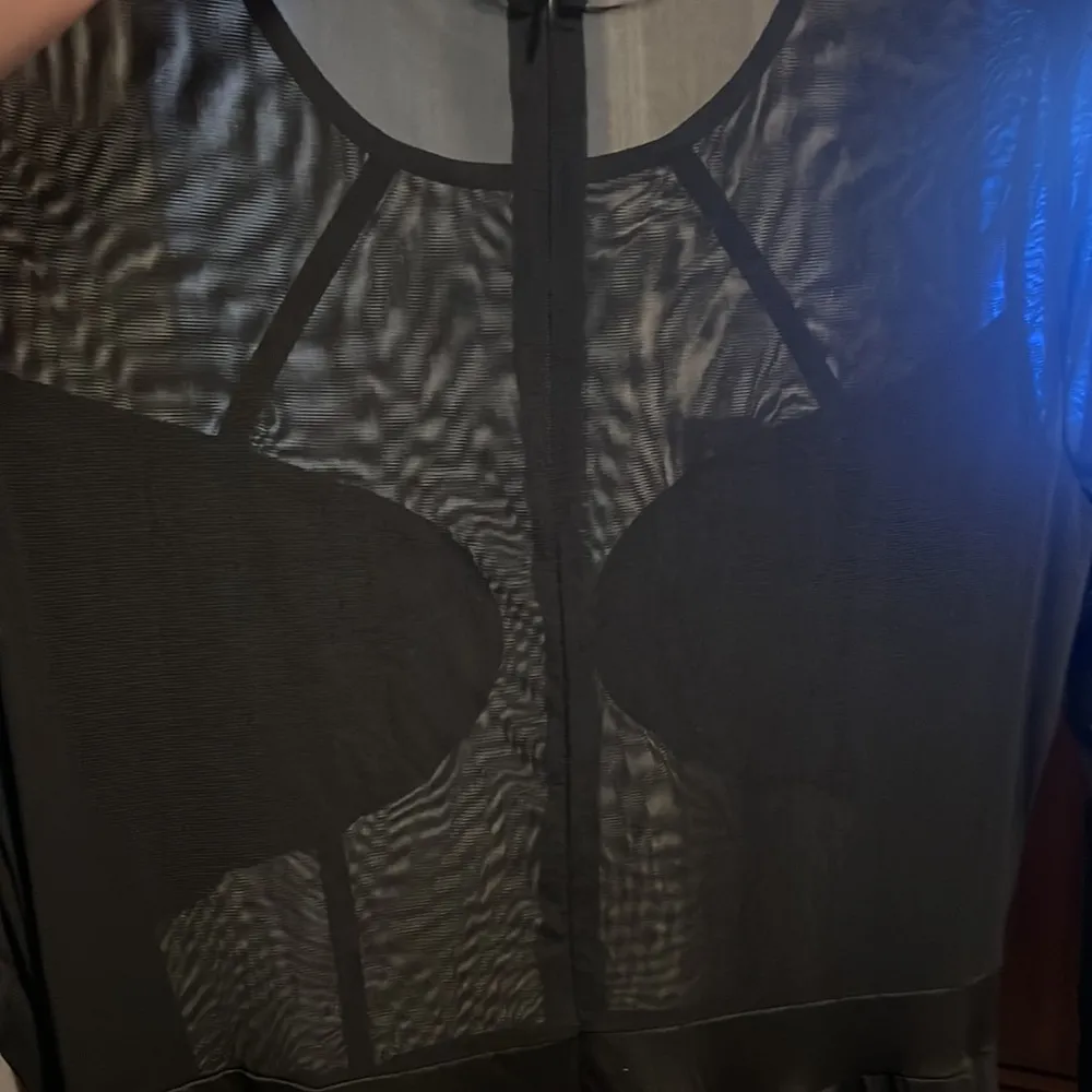 Black Sheer Top long sleeve Jumpsuit Size XL - Image 8