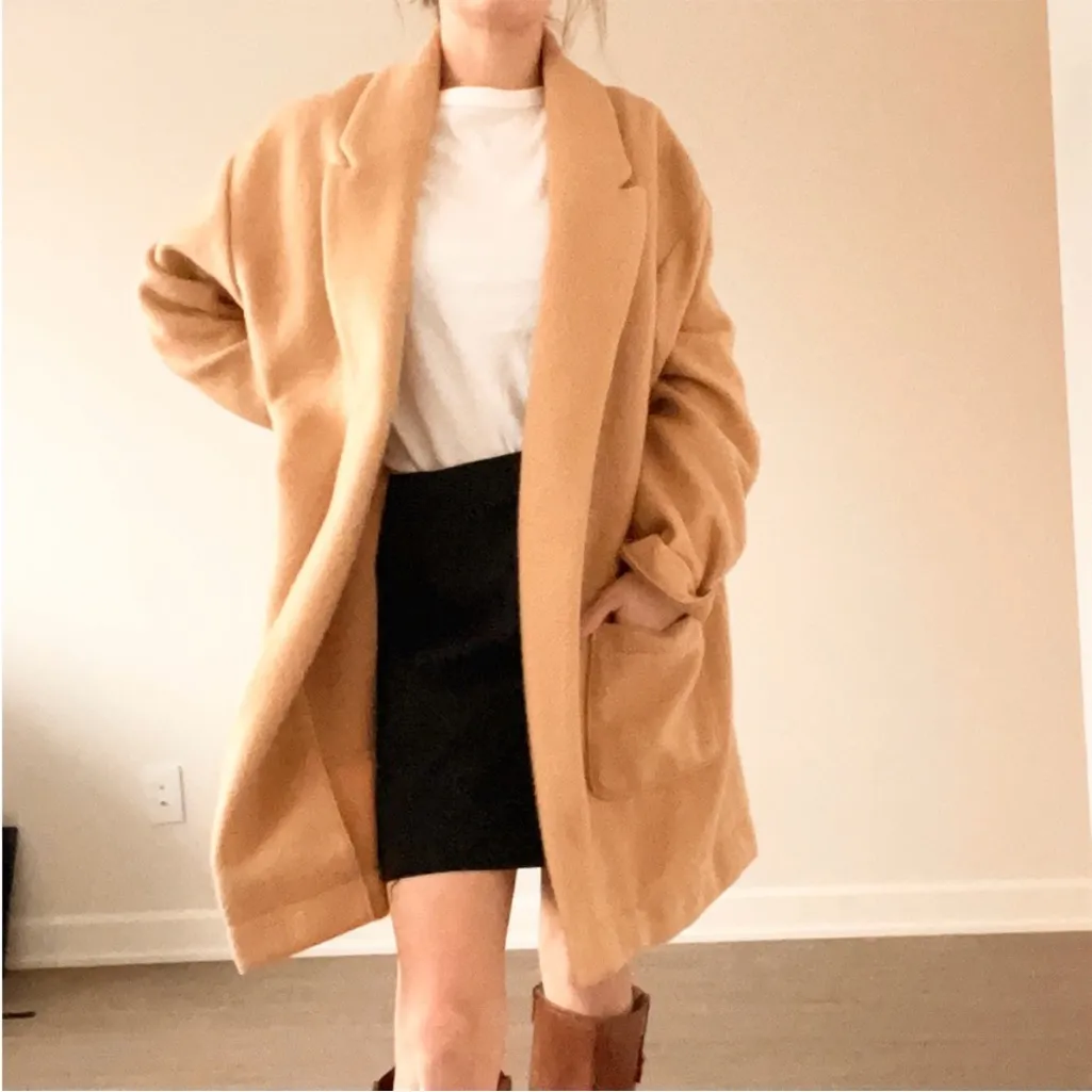 Cozy Tan Long Coat - Image 5