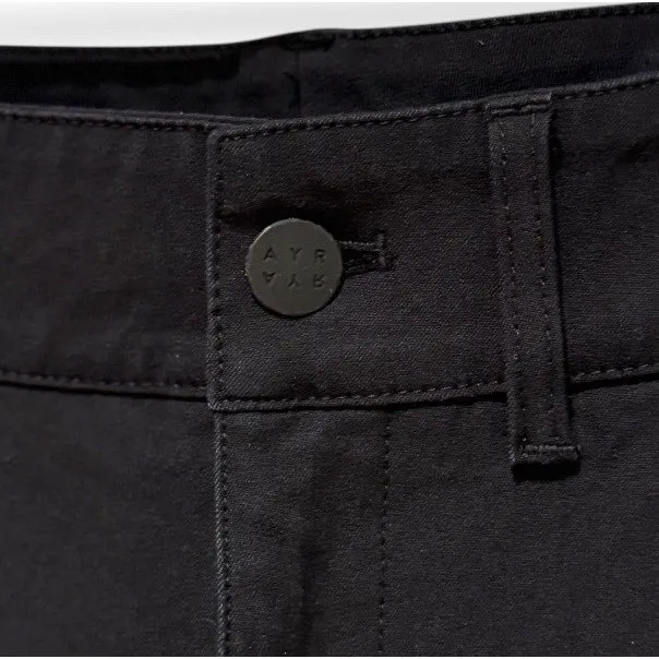 AYR Womens 8 The Sizzle Front Seam Stretch Crop Split Cuff Black Pants Minimal - Image 4