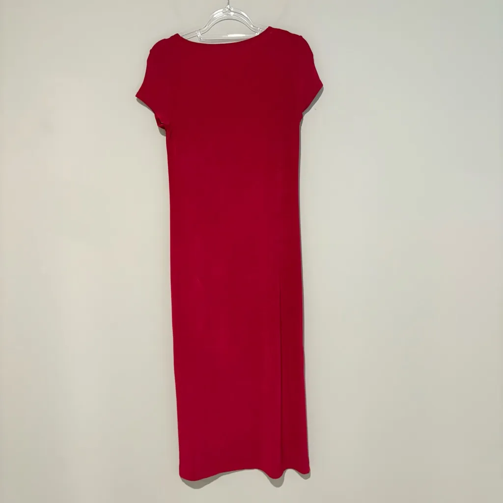 Chico’s Travelers Short Sleeve Elegant Maxi Dress pink size 0 (4/6) - Image 2