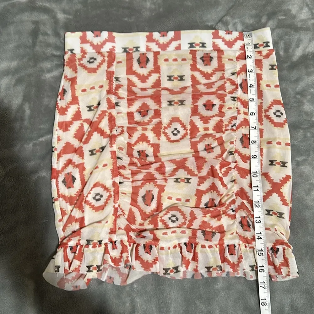 Free People size medium Romi Ruched Mesh Skirt - Image 9