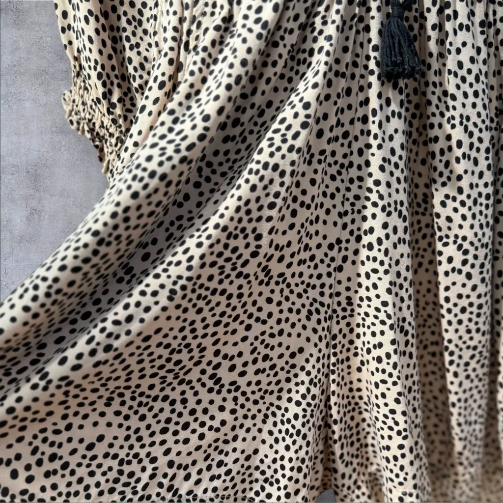 BEACHGOLD by ANTHROPOLOGIE Chelsea Romper • XS/S • Tan/Black Leopard - Image 5