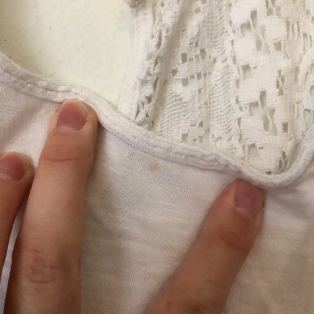 HOLLISTER Lace Twist Back Tank Solid White Crochet Cotton Boho Top JUNIORS XS - Image 11