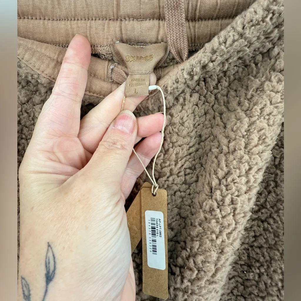 SKIMS‎ Teddy Jogger In Color Tigers Eye Cozy Soft Sherpa Women’s Size Large - Image 7