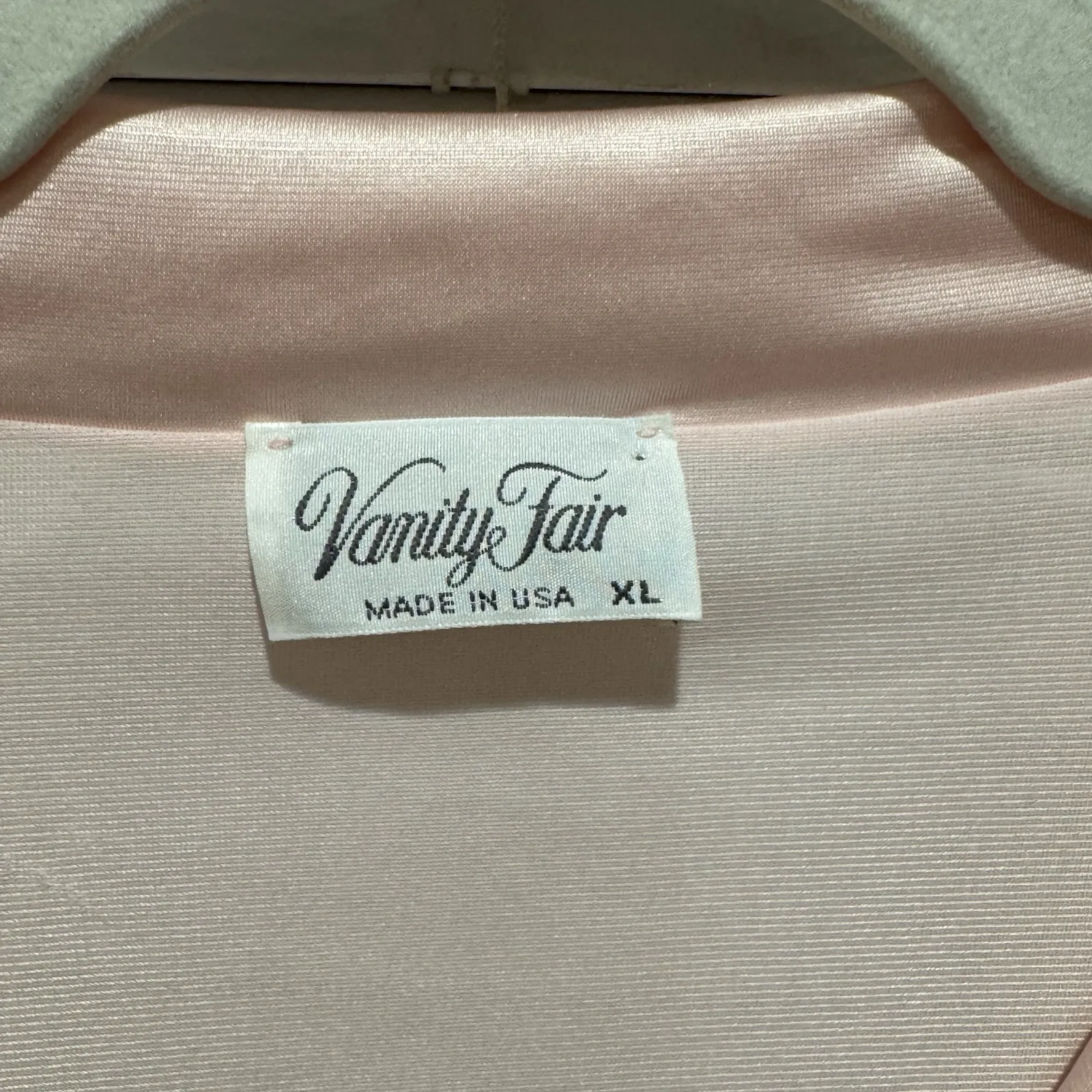 Vintage Vanity Fair Made In USA‎ Baby Pink Nightgown Caftan Silky Robe Sz XL - Image 6