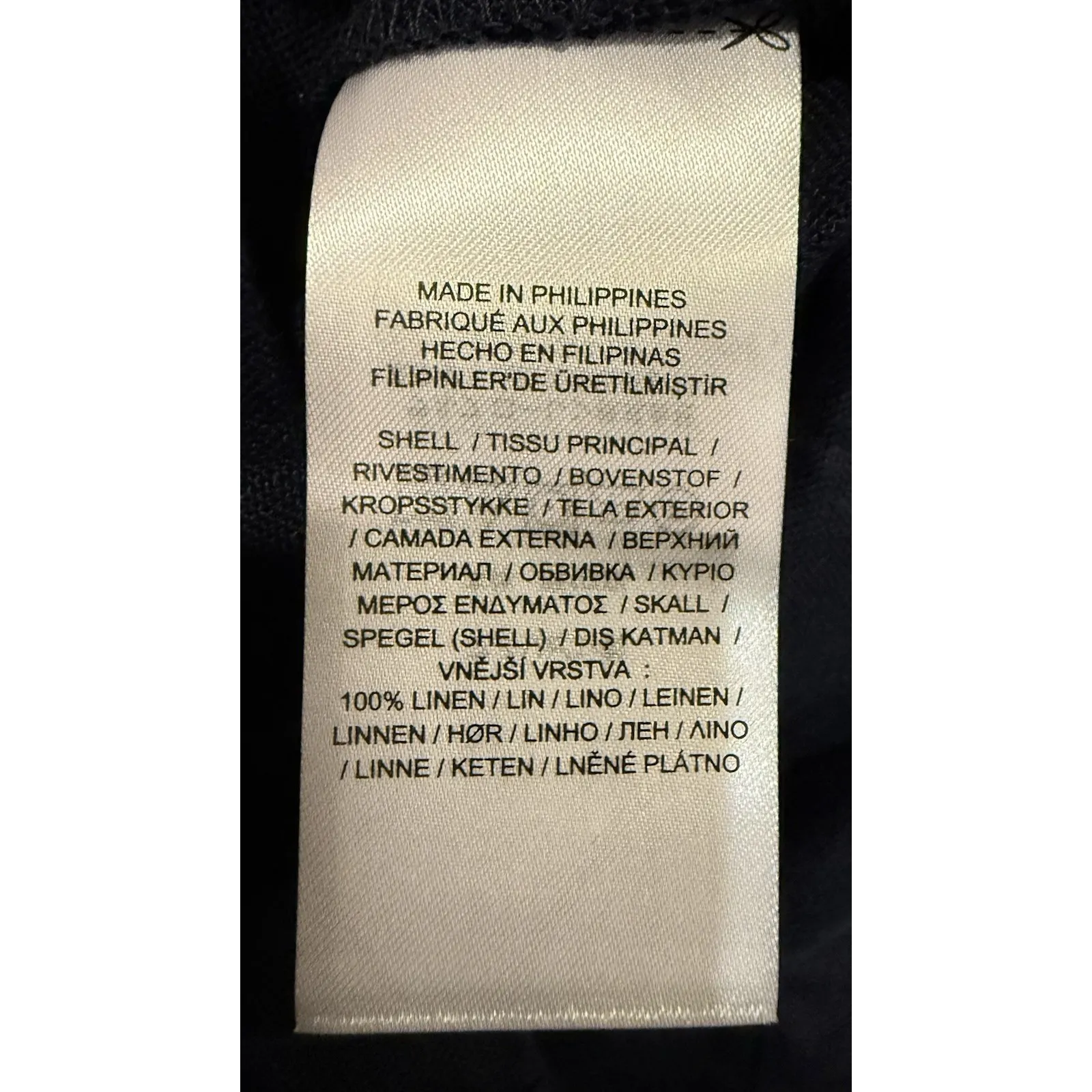 Lauren Ralph Lauren Navy 100% Linen Utility Romper Shorts Casual Jumpsuit Sz 4‎ - Image 4