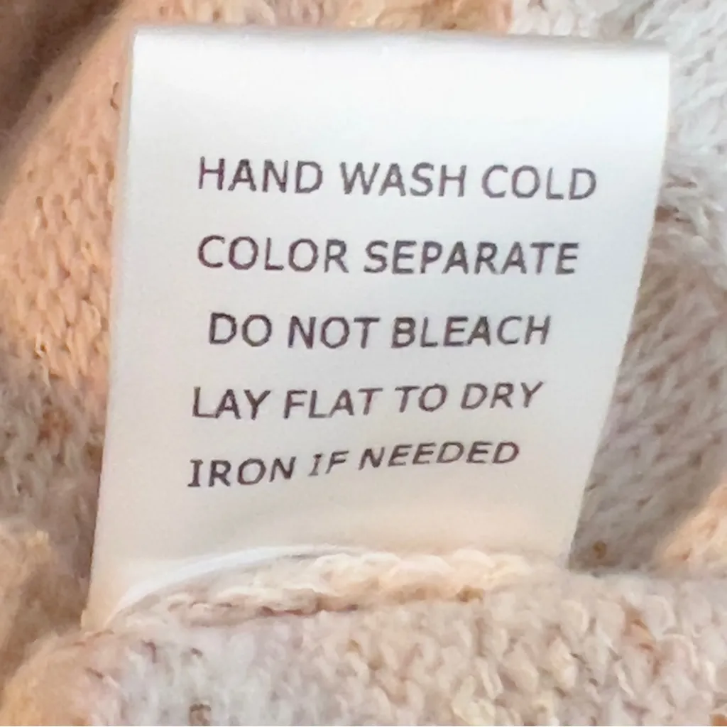 Le Lis Size Medium 1 Arm Cream Color Long Sleeve Sweater w/Cinch Bottom Tie - Image 8