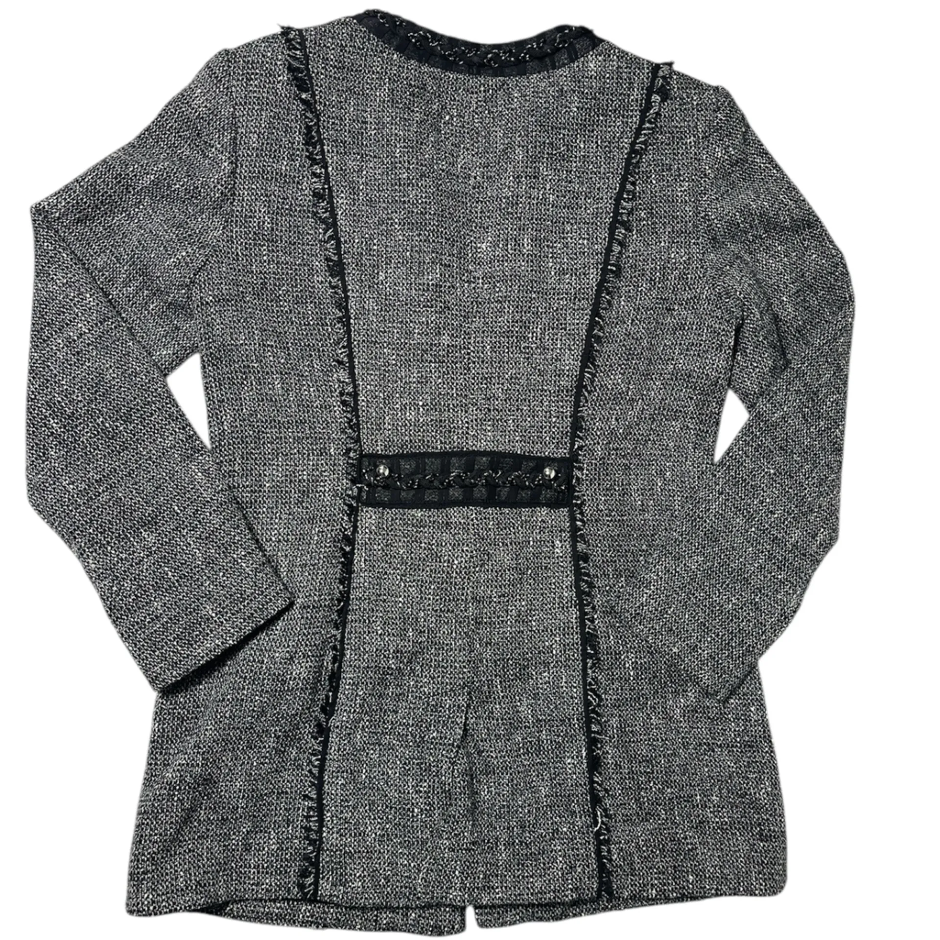 White House Black Market Tweed Blazer with Black Details - Image 3