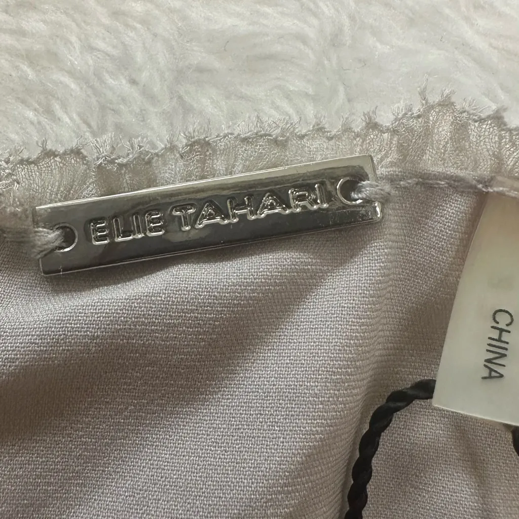 Elie Tahari NWT- $498  100% Silk Demetria Sleeveless Chain-Trim Silk Dress 8 - Image 10