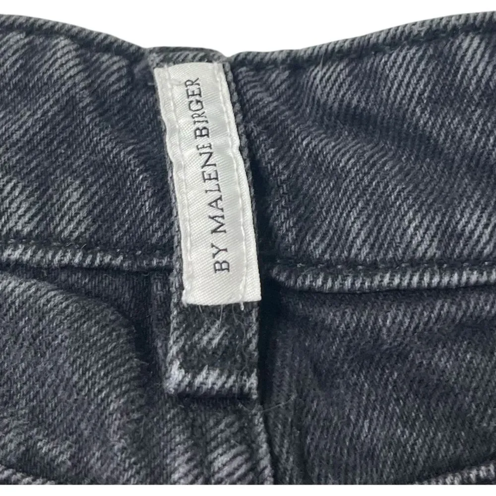 BY MALENE BIRGER Milium Jeans Size XS Black Straight Leg Organic Cotton Minimal - Image 9