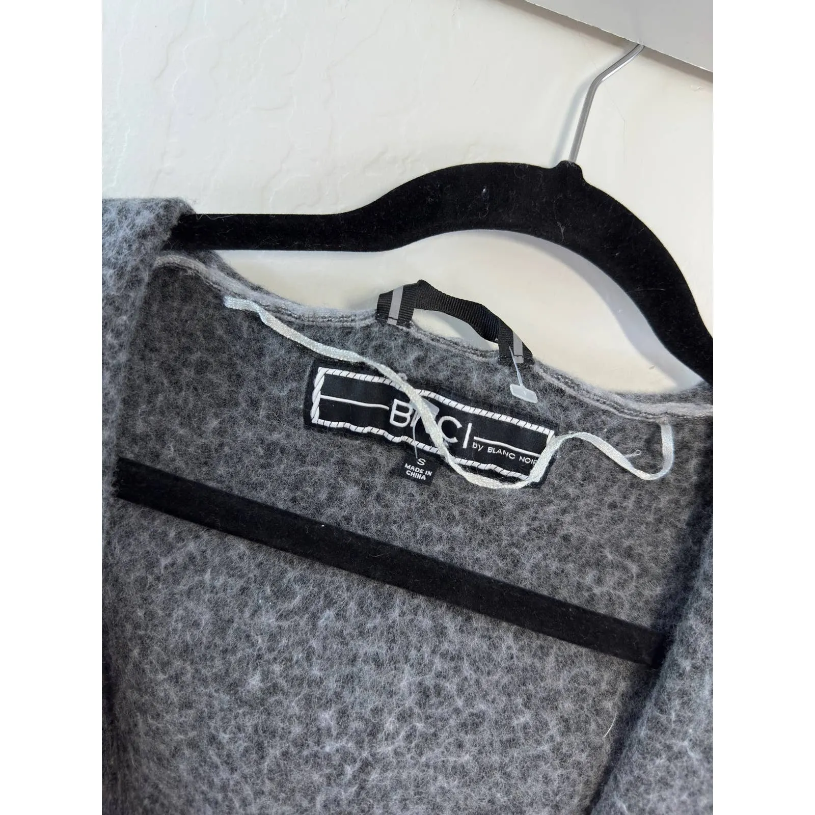 BNCI BY BLANC NOIR WOOL BLEND BLAZER‎ SIZE SMALL C32 Gray - Image 2