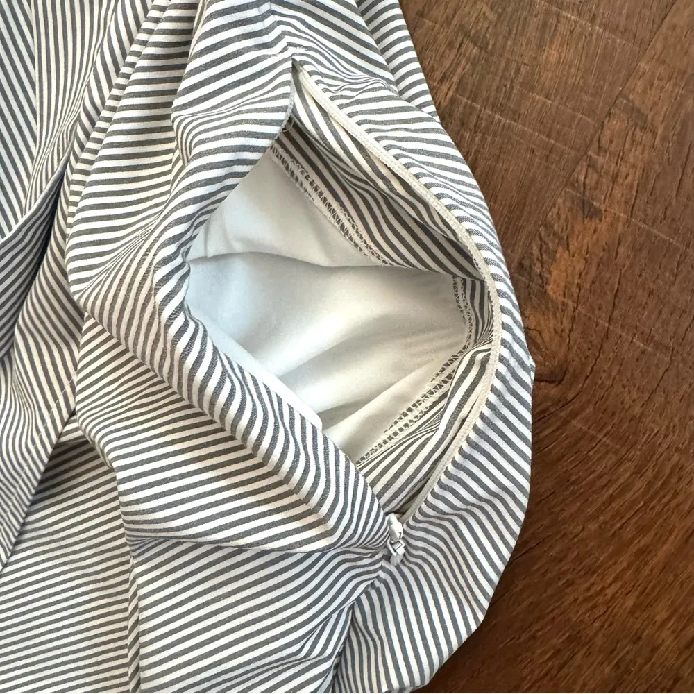 ATHLETA grey/white stripe wrap dress, plus size 2X - Image 13