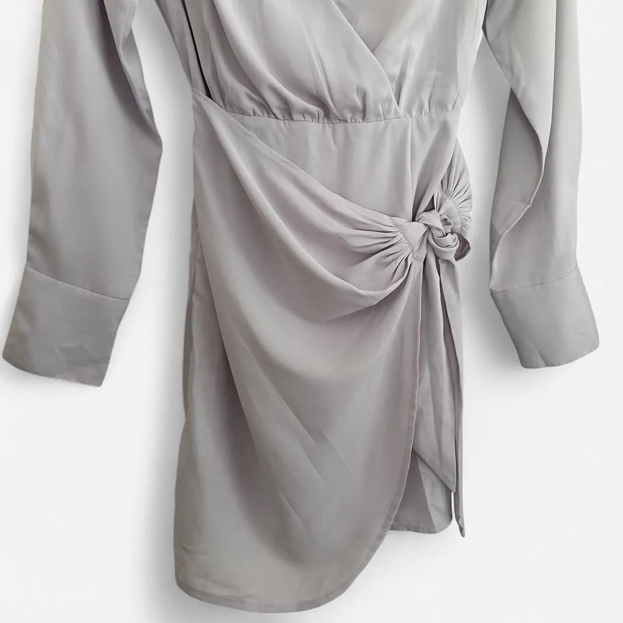 Abercrombie Draped Purple Shirt Mini Dress – Soft Girl Preppy Chic XS NWT - Image 6