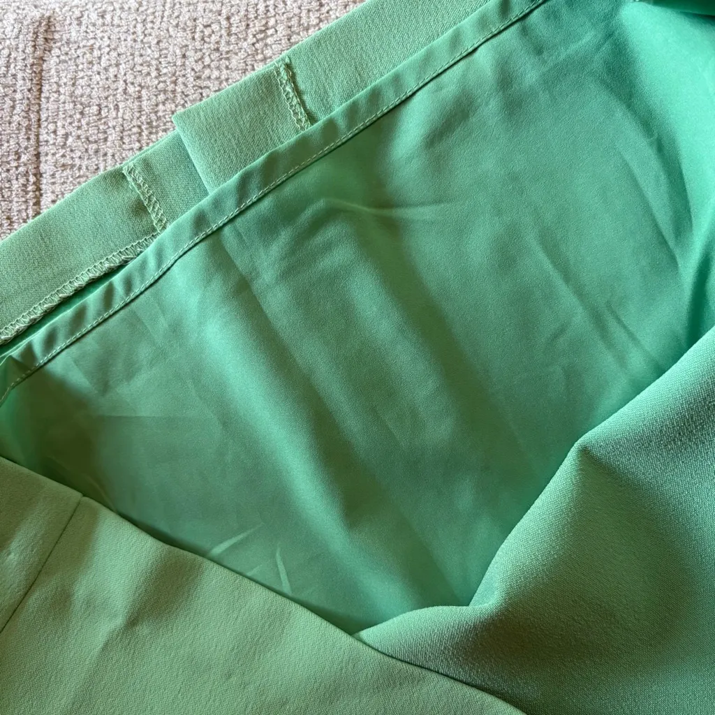 BADGLEY MISCHKA Green‎ Blouson Sheath Dress Drapey Sleeves Cow Neck Size 16 NWOT - Image 12